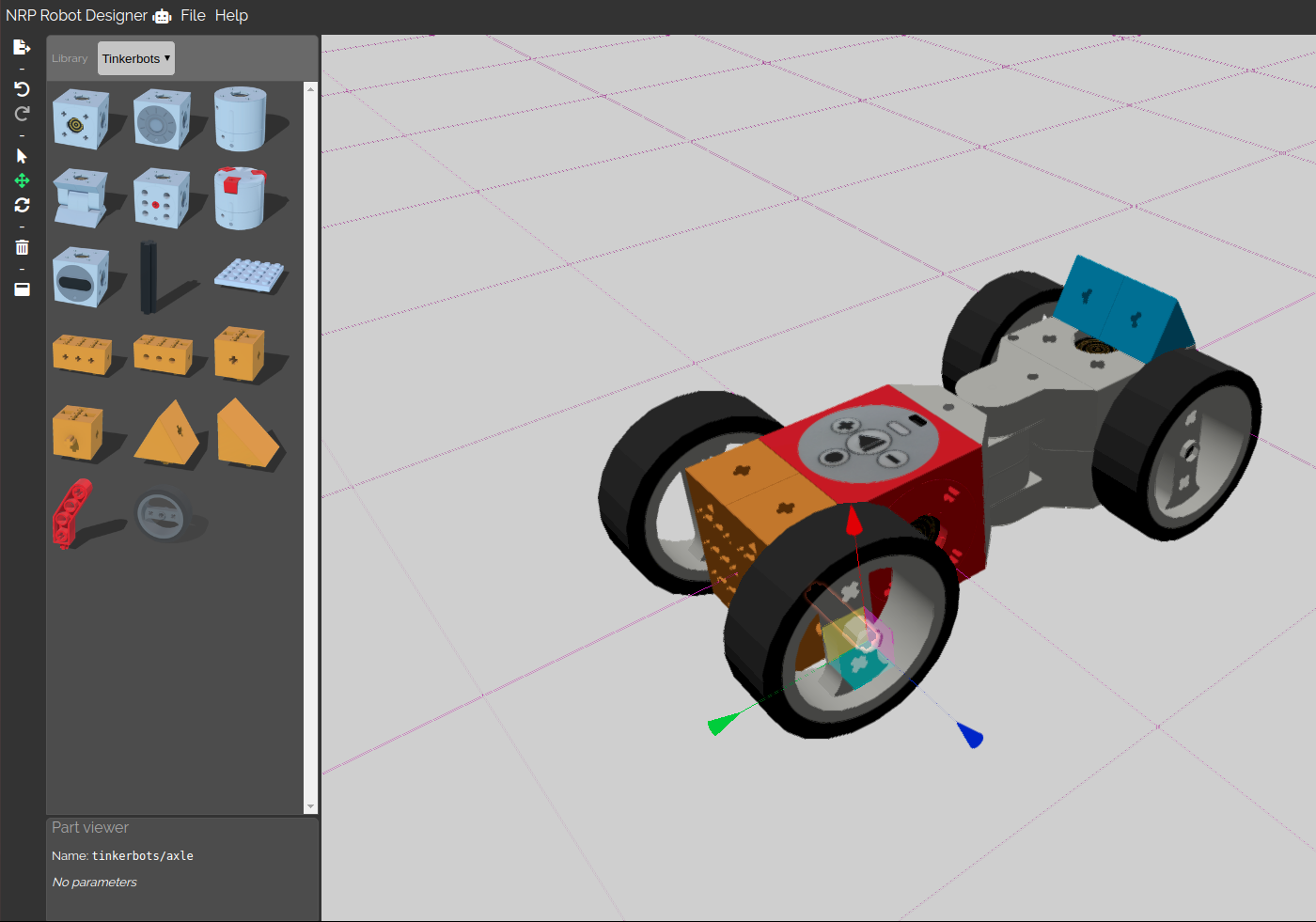 NRP robot designer